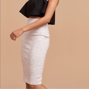 Aritzia wilfred white grey pencil skirt size small